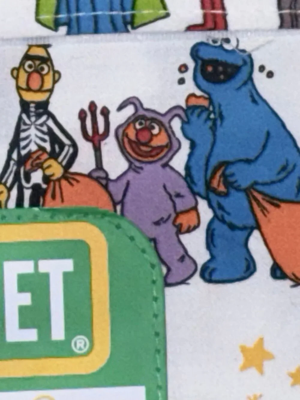 Sesame Street 100% Cotton Halloween FULL Size Sheet Set BERT ERNIE COOKIE